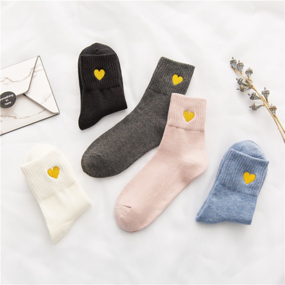 5 Pairs Women Socks Cotton Breathy - Picture 2 of 8